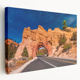 Large canvas print of Bryce Canyon in Utah, showing red rock formations under a clear blue sky, ideal for kitchen wall art.