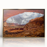 Framed acrylic print of Canyonlands National Park in earth tones, suitable as a large art print for modern decor.