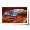 Rolled print of Canyonlands scenery in Utah with earthy red and orange tones, suitable for art wall dining room.