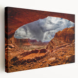 Vivid sunset over Canyonlands National Park on large stretched canvas, suitable for kitchen wall art.