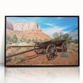 Large abstract wall art of Utah's Capitol Reef in muted earth tones on a framed acrylic.
