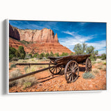 Vintage poster art of Capitol Reef, Utah, in vibrant colors on a large framed canvas, ideal for living room decor.