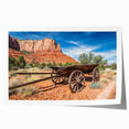 Extra large wall art of Capitol Reef, Utah, in muted earth tones on rolled canvas, ideal for dining room decor.