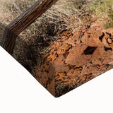 Black and white landscape art painting of Capitol Reef on stretched canvas, ideal for bedroom wall decor.