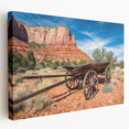 Large stretched canvas of Capitol Reef, Utah scenery in natural earth tones, suitable for kitchen wall art.