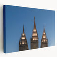 Salt Lake City landscape on large stretched canvas, showcasing muted earth tones, ideal for kitchen wall art.