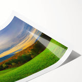 Extra large wall art featuring line art flowers in muted earth tones on a rolled canvas, suited for large living room spaces.