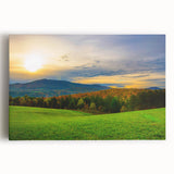 Black and white photo of Vermont scenery on large stretched canvas, ideal for kitchen wall art.
