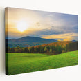 Vermont landscape with autumn colors on a large stretched canvas, suitable for kitchen wall art.