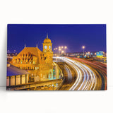 Black and white photograph of Virginia scenery on stretched canvas, ideal for kitchen wall art or bedroom.