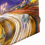 Large abstract wall art in mid-century modernist style with muted earth tones on acrylic glass.