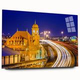 Large abstract wall art of Virginia scenery in muted earth tones on acrylic glass, ideal for bedroom or dining room decor.