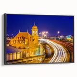 Black and white framed canvas featuring a vintage-style Virginia landscape, ideal for bedroom wall decor.