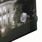 Acrylic print of the White House in Washington DC in muted gray and blue tones, ideal for bedroom or dining room art.