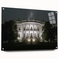Acrylic print of the Washington DC White House in muted tones, ideal for dining room decor.