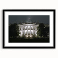 Abstract art print of the White House in vibrant colors on a textured, extra large canvas, ideal for living room decor.