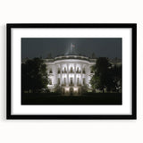 Abstract art print of the White House in vibrant colors on a textured, extra large canvas, ideal for living room decor.