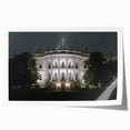Rolled print of the White House with soft pastel shades, suitable as art wall dining room decor.