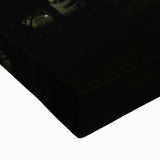 Black and white landscape art painting of the White House on stretched canvas, ideal for bedroom wall art.