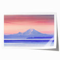 Extra large rolled print of Mount Rainier with vibrant green and blue tones, ideal for art wall dining room.