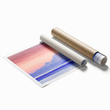 Extra large rolled print of Mount Rainier with muted earth tones, ideal for classy bathroom wall art.