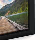 Close-up of textured black wall art depicting Olympic, Washington scenery on a framed canvas, ideal for living room decor.