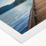 Art deco poster of Olympic National Park with muted green and blue tones on rolled canvas, suitable for dining room wall art.