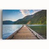 Black and white photograph of Olympic National Park on large stretched canvas, suitable for kitchen wall art.