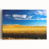 Black and white photograph of Palouse, Washington on stretched canvas, ideal for kitchen wall art.