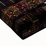 Black and white landscape art painting of Seattle skyline on large stretched canvas, suitable for bedroom wall.