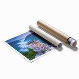 Rolled print of West Virginia scenery with lush green foliage, ideal for classy bathroom wall art.