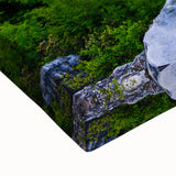 Black and white landscape art painting of West Virginia on stretched canvas, ideal for bedroom wall decor.