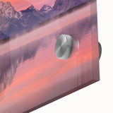 Acrylic print of the Grand Tetons in muted earth tones, ideal for dining room art in a mid-century modernist style.