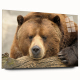 Yellowstone Park scenery on large acrylic glass, featuring natural green and blue tones.