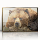 Framed acrylic print of Yellowstone scenery with muted earth tones, ideal for modern art wall decor.