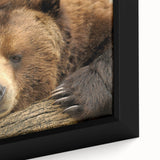 Extra large framed canvas featuring a textured depiction of Yellowstone with a black border and colorful art accents.