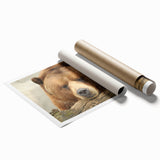 Yellowstone scenic landscape on rolled print featuring vibrant green and blue tones.