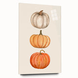 Large abstract wall art depicting autumnal trees in rich orange and red hues on acrylic glass.