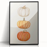 Large abstract wall art depicting autumnal trees in orange and brown tones on a framed acrylic.