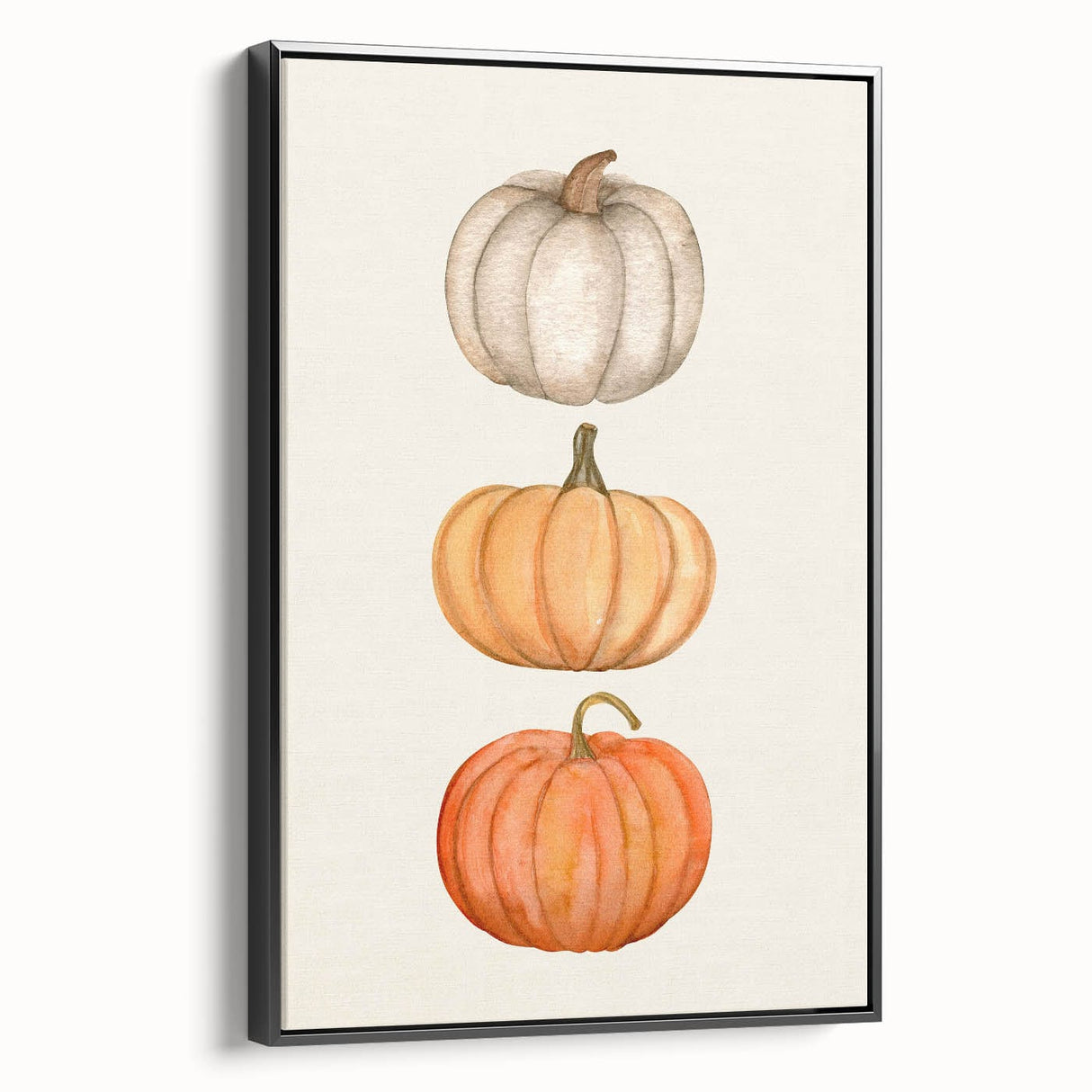 Black and white vintage poster art of a fall landscape on framed canvas, ideal for bedroom wall decor.