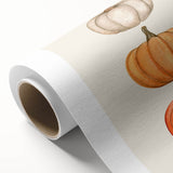 Art deco style poster depicting an autumnal scene with warm orange and brown tones on rolled canvas.