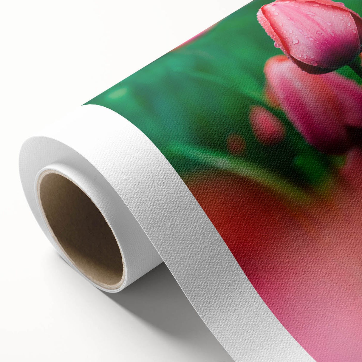 Art deco poster of spring season with pastel shades on rolled canvas, ideal for nursery wall art.