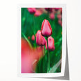 Rolled canvas print of spring floral art in soft pastel shades, ideal for dining room wall decor.