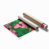 Extra large rolled print featuring a vibrant floral design in spring colors.