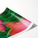 Extra large wall art featuring line art flowers in pastel shades on a rolled canvas, suitable for large living room decor.