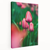 Spring-themed large art on stretched canvas with vibrant green and floral motifs, suitable for kitchen wall decor.