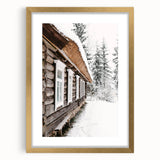 Extra large wall art depicting an abstract winter scene in textured white and blue shades on a framed canvas.