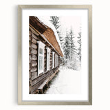 Textured abstract art print in cool blue and white tones, framed in silver, ideal for bedroom wall decor.