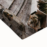 Winter landscape art painting on large stretched canvas, featuring black and white tones, ideal for bedroom wall decor.