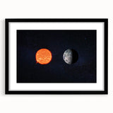 Sun and Moon Wall Art - NASA Space Exploration Canvas Print